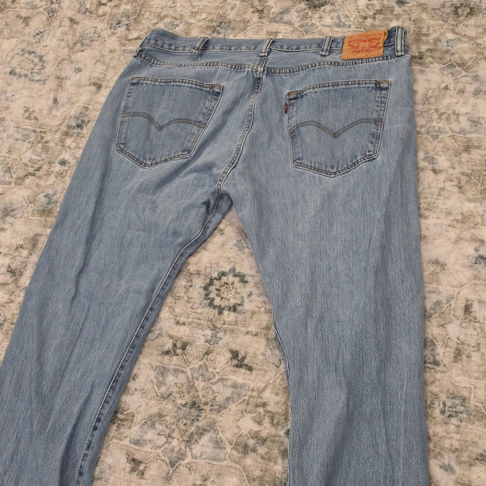 Levis 501 Original Fit Mens Light Wash Blue Denim Jeans 40x32 00501-0193